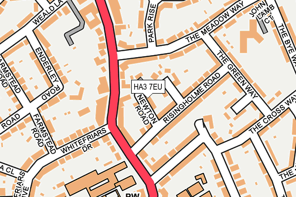 HA3 7EU map - OS OpenMap – Local (Ordnance Survey)