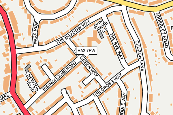 HA3 7EW map - OS OpenMap – Local (Ordnance Survey)