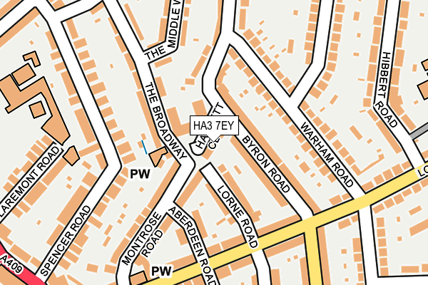 HA3 7EY map - OS OpenMap – Local (Ordnance Survey)