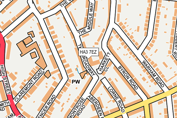 HA3 7EZ map - OS OpenMap – Local (Ordnance Survey)
