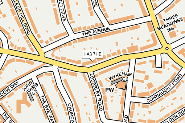 HA3 7HE map - OS OpenMap – Local (Ordnance Survey)