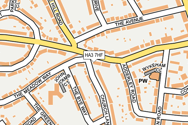 HA3 7HF map - OS OpenMap – Local (Ordnance Survey)