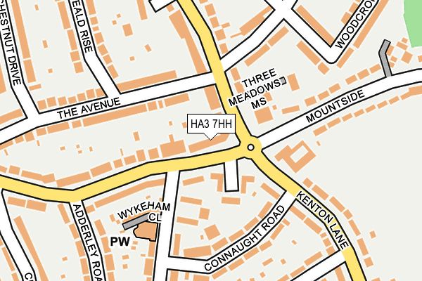 HA3 7HH map - OS OpenMap – Local (Ordnance Survey)