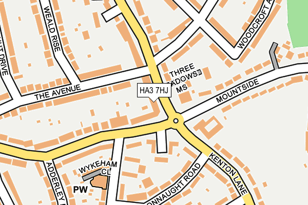 HA3 7HJ map - OS OpenMap – Local (Ordnance Survey)