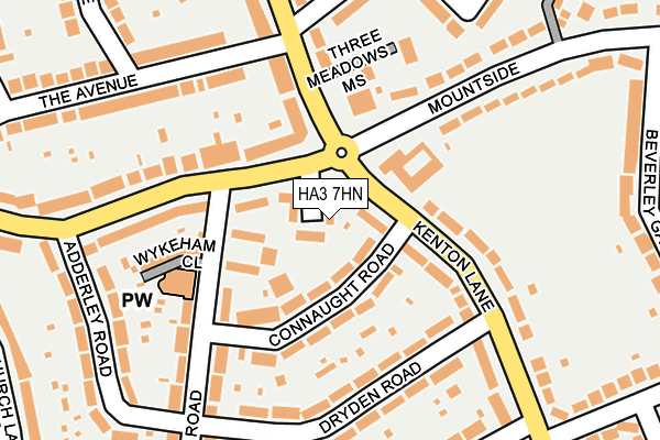 HA3 7HN map - OS OpenMap – Local (Ordnance Survey)