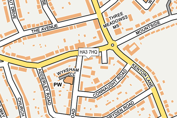 HA3 7HQ map - OS OpenMap – Local (Ordnance Survey)