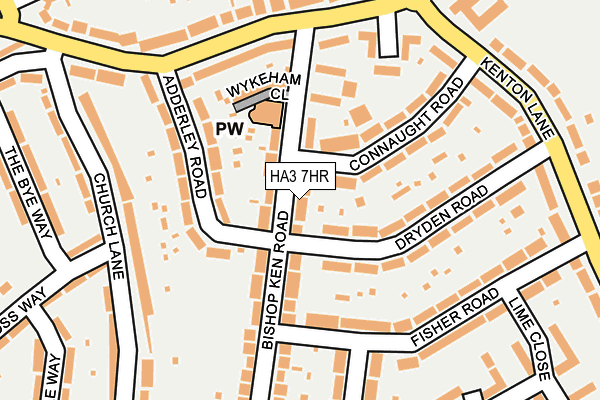 HA3 7HR map - OS OpenMap – Local (Ordnance Survey)