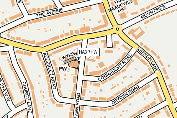 HA3 7HW map - OS OpenMap – Local (Ordnance Survey)