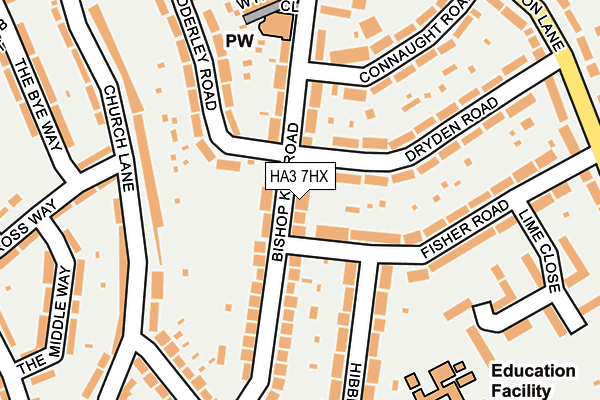 HA3 7HX map - OS OpenMap – Local (Ordnance Survey)