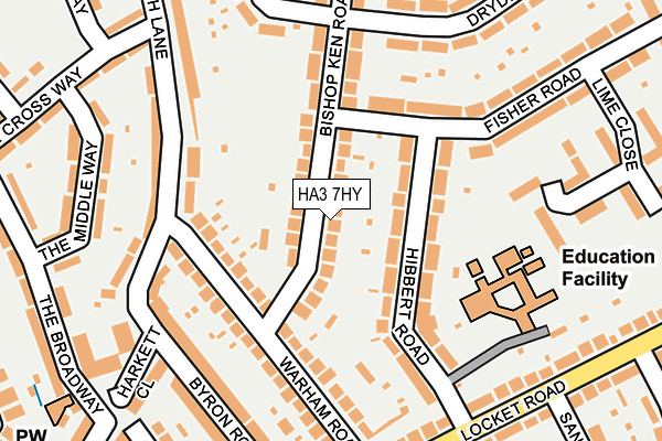 HA3 7HY map - OS OpenMap – Local (Ordnance Survey)