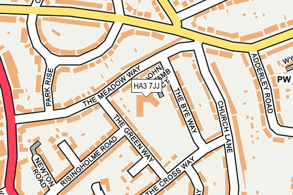 HA3 7JJ map - OS OpenMap – Local (Ordnance Survey)