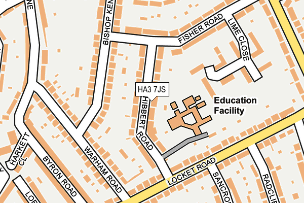 HA3 7JS map - OS OpenMap – Local (Ordnance Survey)