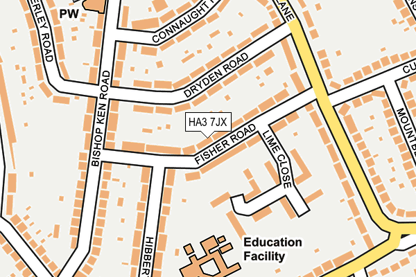 HA3 7JX map - OS OpenMap – Local (Ordnance Survey)