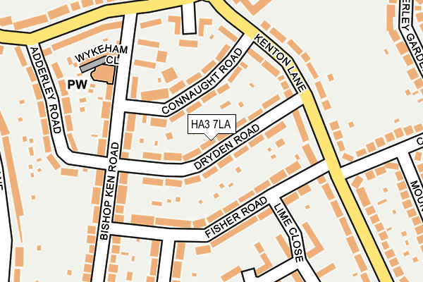 HA3 7LA map - OS OpenMap – Local (Ordnance Survey)