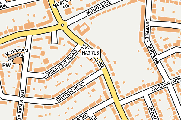 HA3 7LB map - OS OpenMap – Local (Ordnance Survey)