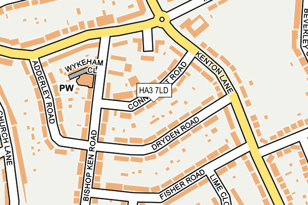 HA3 7LD map - OS OpenMap – Local (Ordnance Survey)