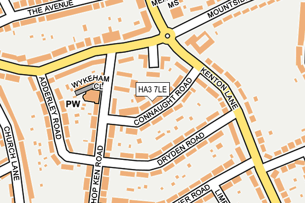 HA3 7LE map - OS OpenMap – Local (Ordnance Survey)