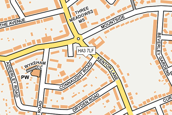 HA3 7LF map - OS OpenMap – Local (Ordnance Survey)