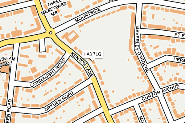 HA3 7LG map - OS OpenMap – Local (Ordnance Survey)