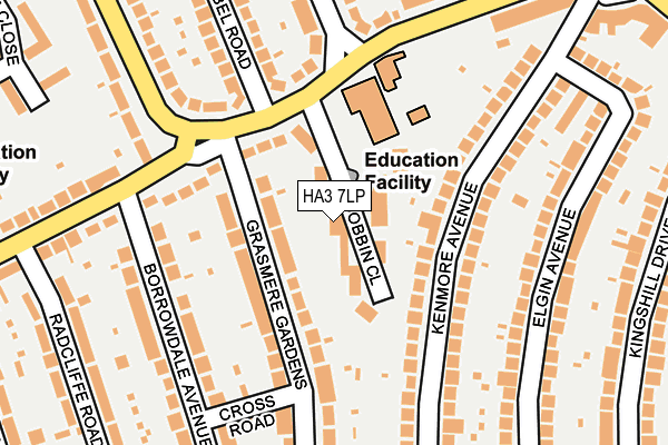 HA3 7LP map - OS OpenMap – Local (Ordnance Survey)
