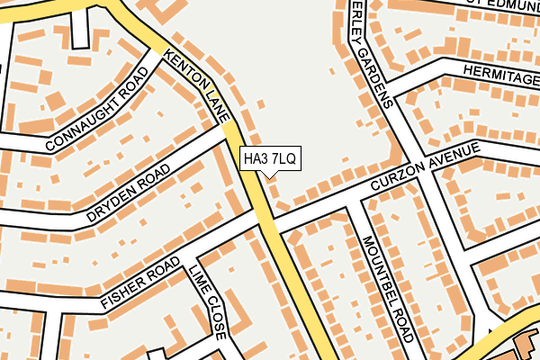 HA3 7LQ map - OS OpenMap – Local (Ordnance Survey)