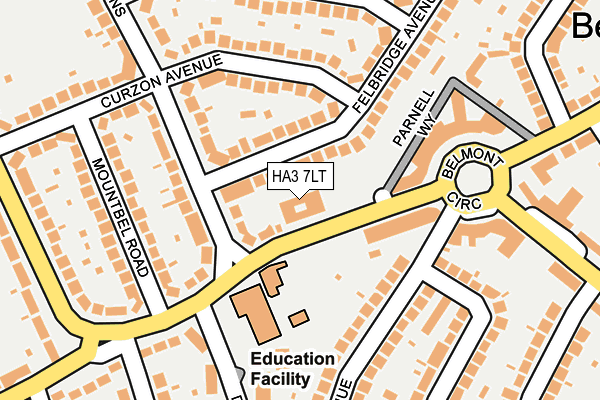 HA3 7LT map - OS OpenMap – Local (Ordnance Survey)