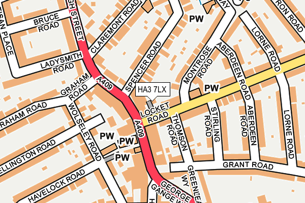 HA3 7LX map - OS OpenMap – Local (Ordnance Survey)