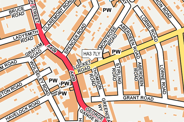 HA3 7LY map - OS OpenMap – Local (Ordnance Survey)