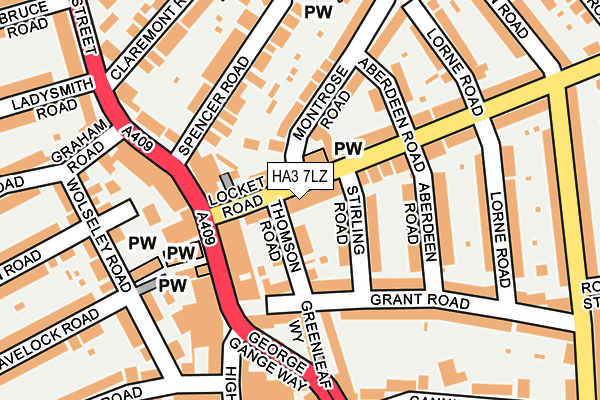 HA3 7LZ map - OS OpenMap – Local (Ordnance Survey)