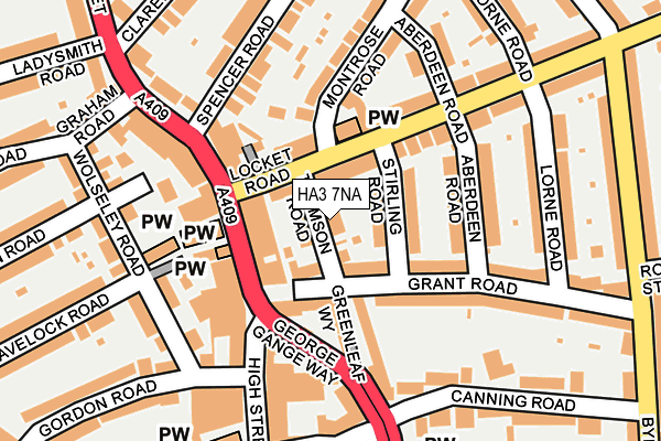 HA3 7NA map - OS OpenMap – Local (Ordnance Survey)