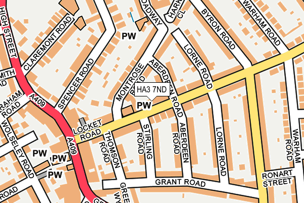 HA3 7ND map - OS OpenMap – Local (Ordnance Survey)