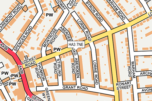 HA3 7NE map - OS OpenMap – Local (Ordnance Survey)