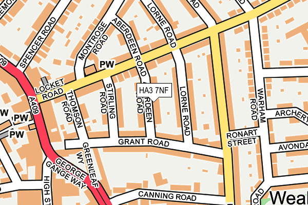 HA3 7NF map - OS OpenMap – Local (Ordnance Survey)