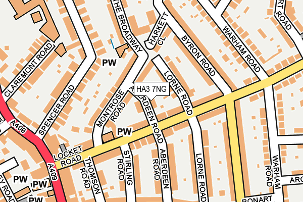 HA3 7NG map - OS OpenMap – Local (Ordnance Survey)