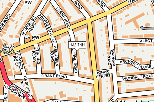 HA3 7NH map - OS OpenMap – Local (Ordnance Survey)