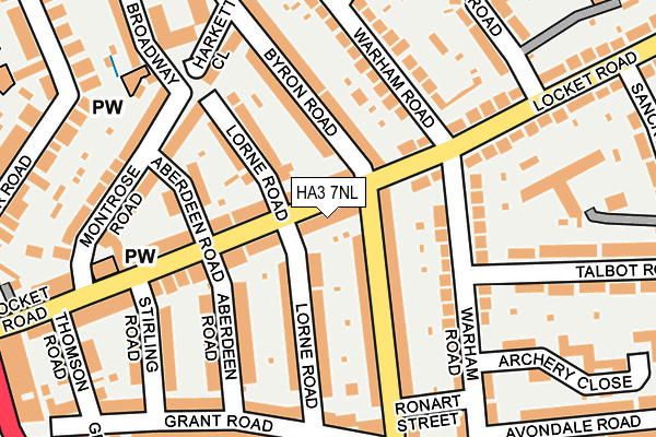 HA3 7NL map - OS OpenMap – Local (Ordnance Survey)