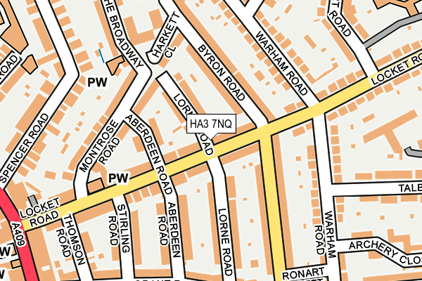 HA3 7NQ map - OS OpenMap – Local (Ordnance Survey)