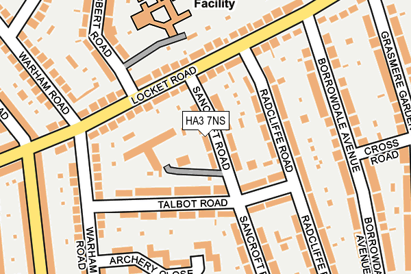 HA3 7NS map - OS OpenMap – Local (Ordnance Survey)