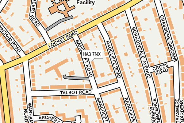 HA3 7NX map - OS OpenMap – Local (Ordnance Survey)