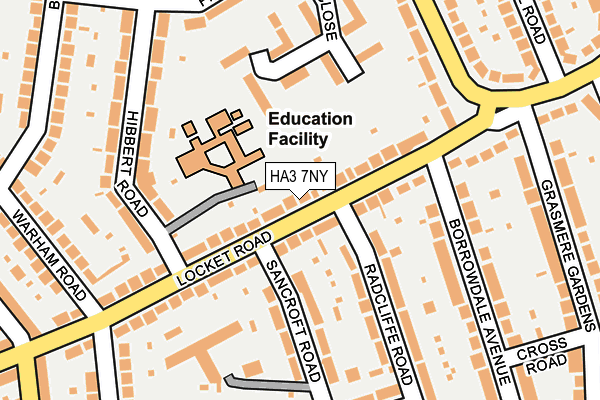 HA3 7NY map - OS OpenMap – Local (Ordnance Survey)