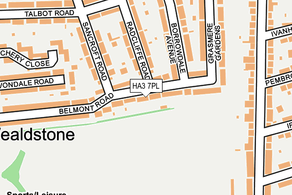 HA3 7PL map - OS OpenMap – Local (Ordnance Survey)