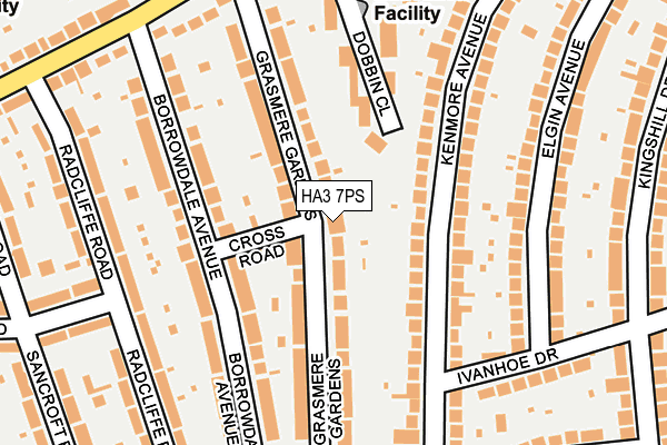 HA3 7PS map - OS OpenMap – Local (Ordnance Survey)