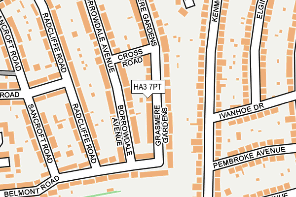 HA3 7PT map - OS OpenMap – Local (Ordnance Survey)