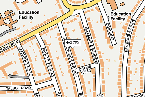 HA3 7PX map - OS OpenMap – Local (Ordnance Survey)