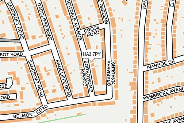 HA3 7PY map - OS OpenMap – Local (Ordnance Survey)