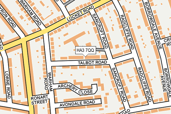 HA3 7QQ map - OS OpenMap – Local (Ordnance Survey)