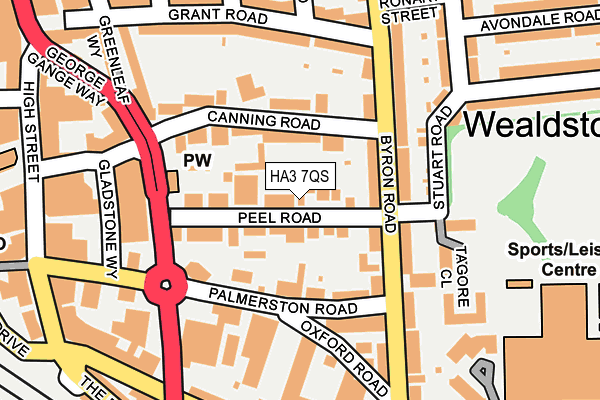 HA3 7QS map - OS OpenMap – Local (Ordnance Survey)