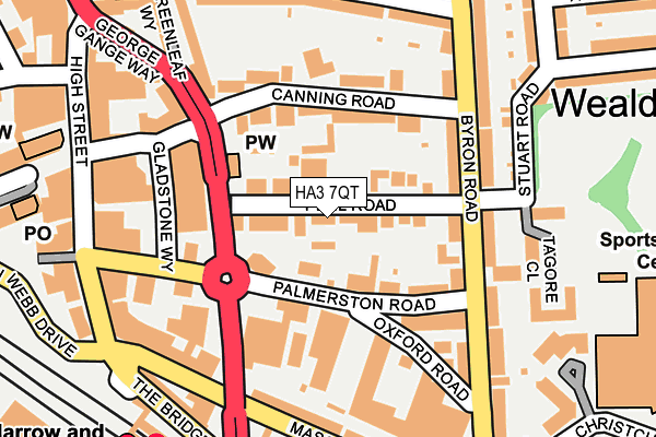 HA3 7QT map - OS OpenMap – Local (Ordnance Survey)