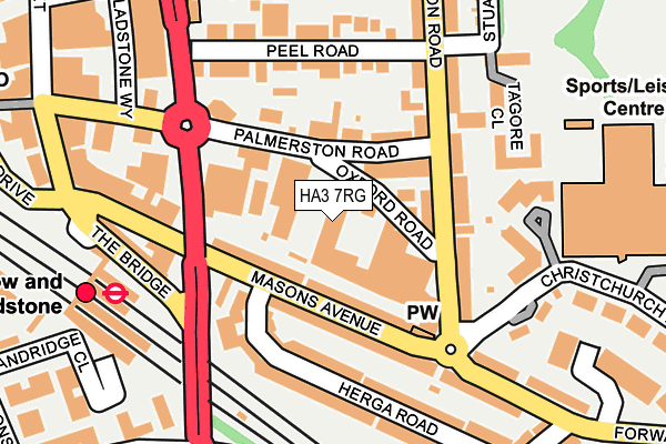 HA3 7RG map - OS OpenMap – Local (Ordnance Survey)