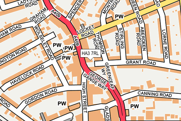 HA3 7RL map - OS OpenMap – Local (Ordnance Survey)
